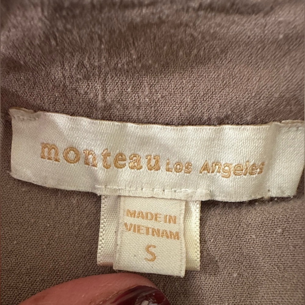 Monteau Los Angeles Mauve Double Breasted Midi Dress - Picture 5 of 9